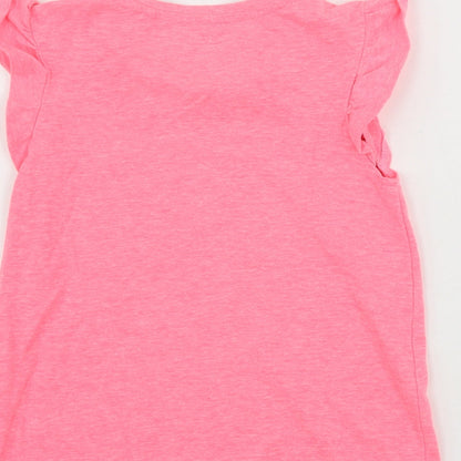 TU Girls Pink   Basic T-Shirt Size 5-6 Years