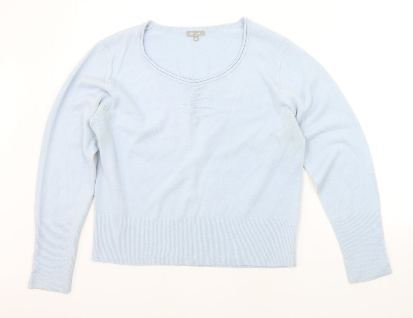 Womens UK Size 18 Per Una Blue Pullover Jumper