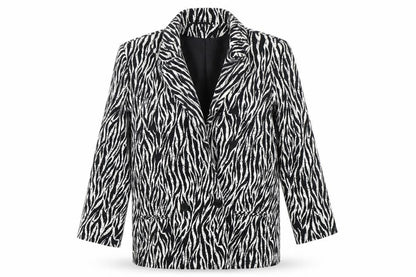 ASOS Womens White Animal Print  Jacket Blazer Size 10