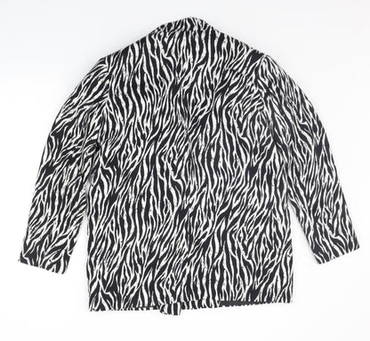 ASOS Womens White Animal Print  Jacket Blazer Size 10