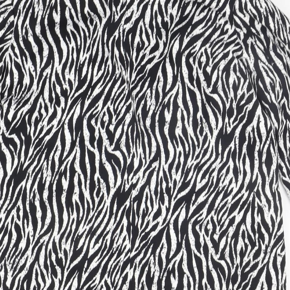 ASOS Womens White Animal Print  Jacket Blazer Size 10