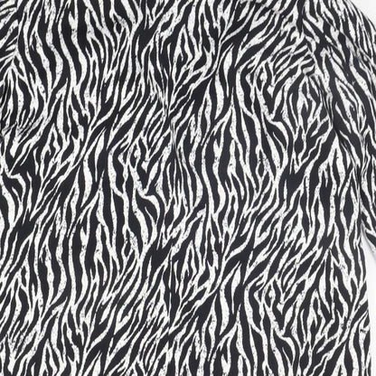 ASOS Womens White Animal Print  Jacket Blazer Size 10