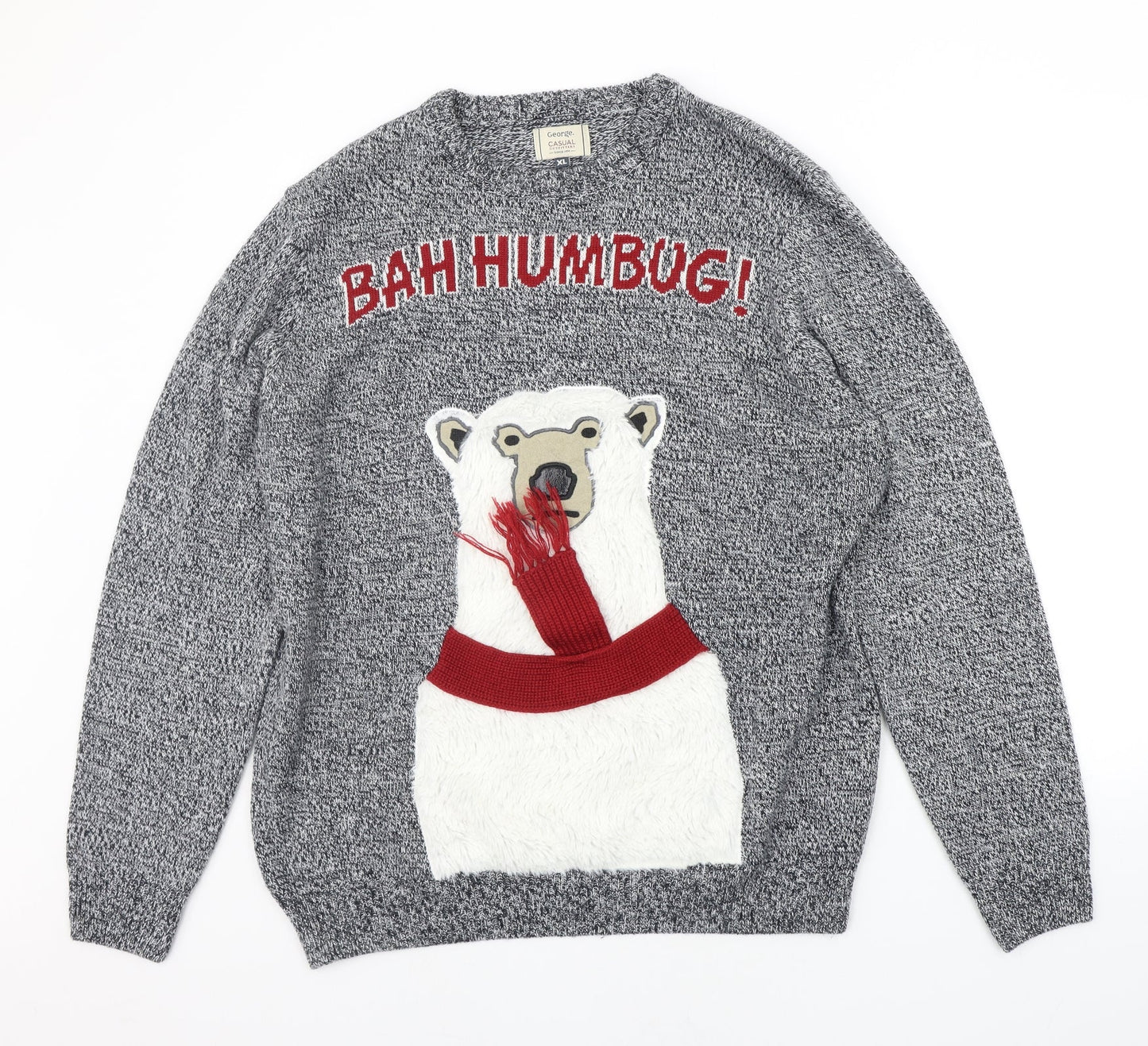 George Mens Grey   Pullover Jumper Size XL  - POLAR BEAR