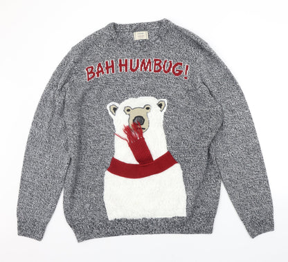George Mens Grey   Pullover Jumper Size XL  - POLAR BEAR