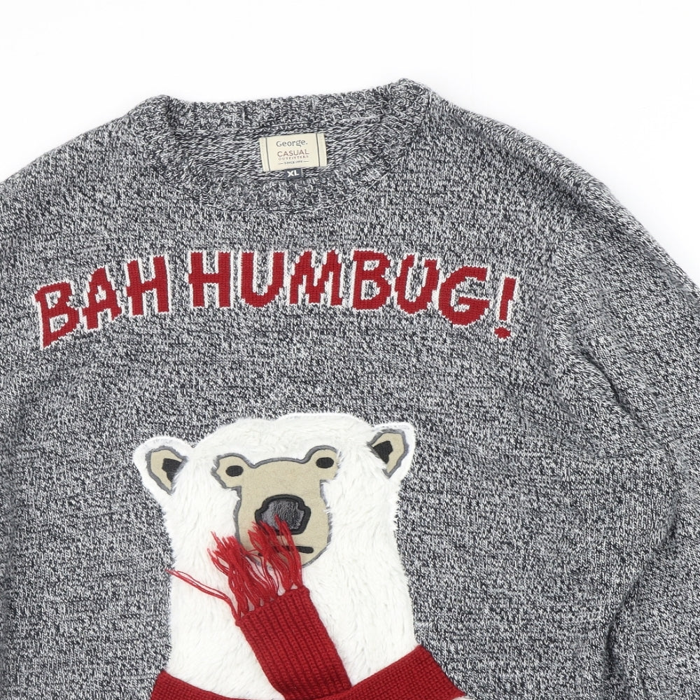 George Mens Grey   Pullover Jumper Size XL  - POLAR BEAR