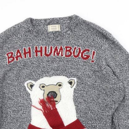 George Mens Grey   Pullover Jumper Size XL  - POLAR BEAR