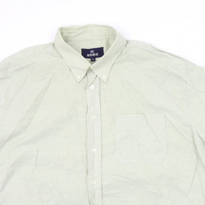 Mens UK Size XL EA Menswear Green  Button-Up Short Sleeve Casual Shirt