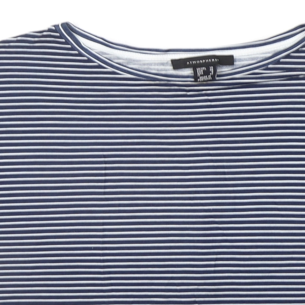 Womens UK Size 10 Atmosphere Blue Basic T-Shirt