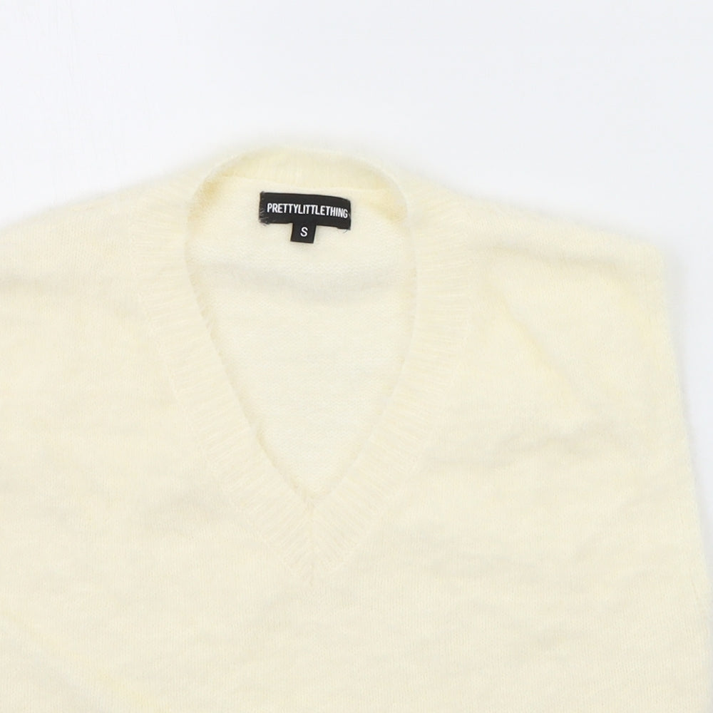 Womens UK Size S PRETTYLITTLETHING Beige Pullover Jumper