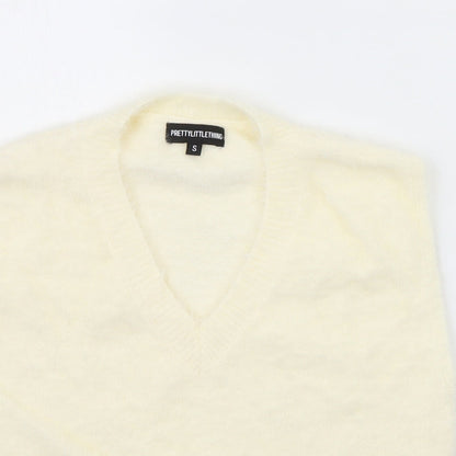 Womens UK Size S PRETTYLITTLETHING Beige Pullover Jumper