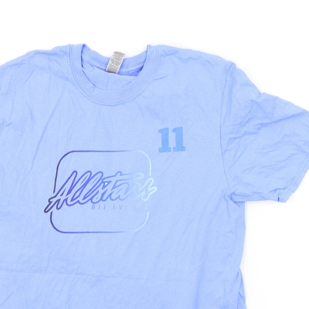 Mens UK Size M Gildan Blue  T-Shirt