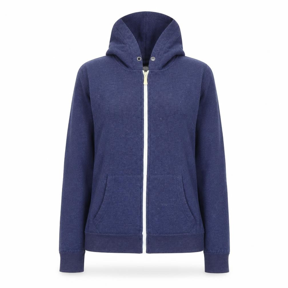 Front view of Atmosphere women’s blue jacket, size UK 14