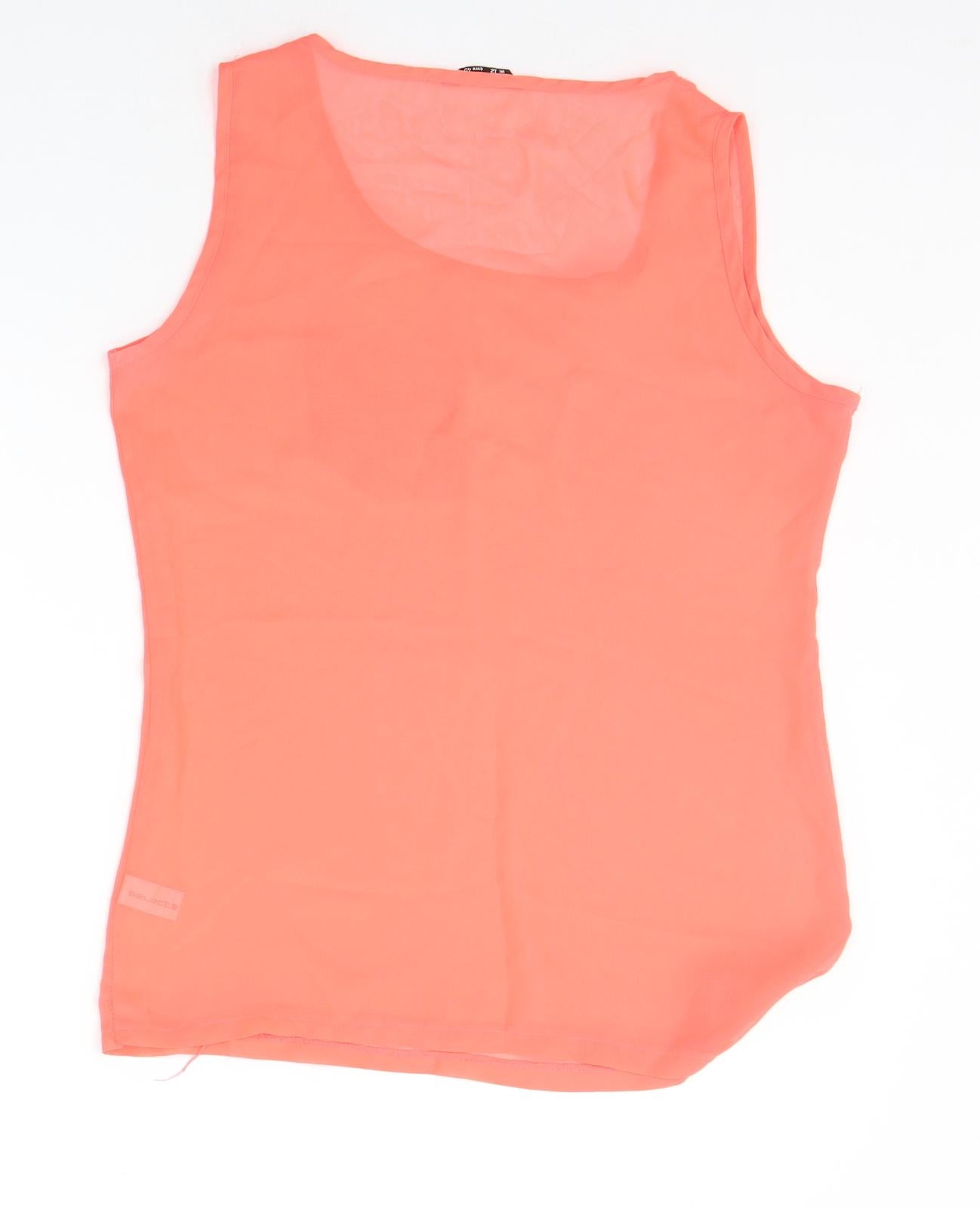 Womens UK Size 12 Select Orange Basic Tank