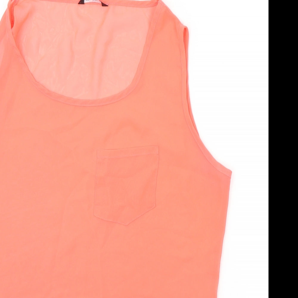 Womens UK Size 12 Select Orange Basic Tank