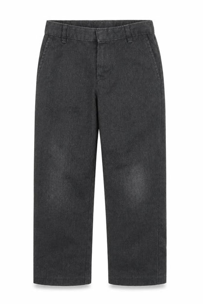 Front view of George boys’ grey chino trousers, size 5-6, years