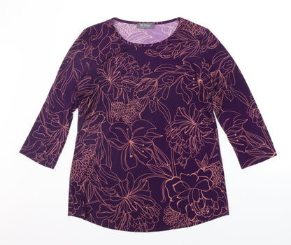 Womens UK Size M MR MAX Purple Basic Blouse