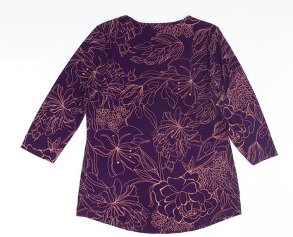 Womens UK Size M MR MAX Purple Basic Blouse