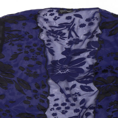 Womens UK Size 8 Topshop Blue Cardigan Jumper