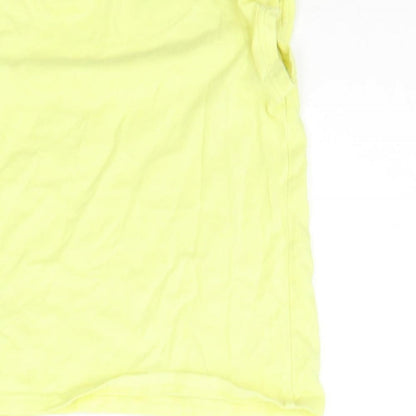Marks and Spencer Girls Yellow Geometric  Basic T-Shirt Size 3-4 Years