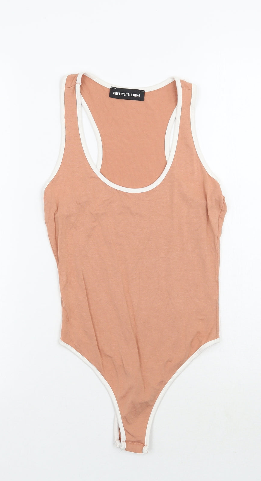 PRETTYLITTLETHING Womens Orange   Bodysuit One-Piece Size S