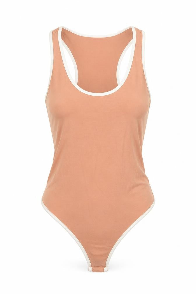 Womens UK Size S PRETTYLITTLETHING One-Piece Orange Bodysuit