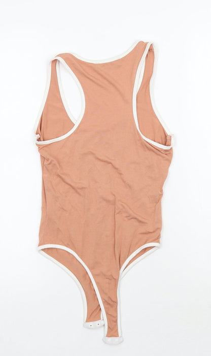 PRETTYLITTLETHING Womens Orange   Bodysuit One-Piece Size S