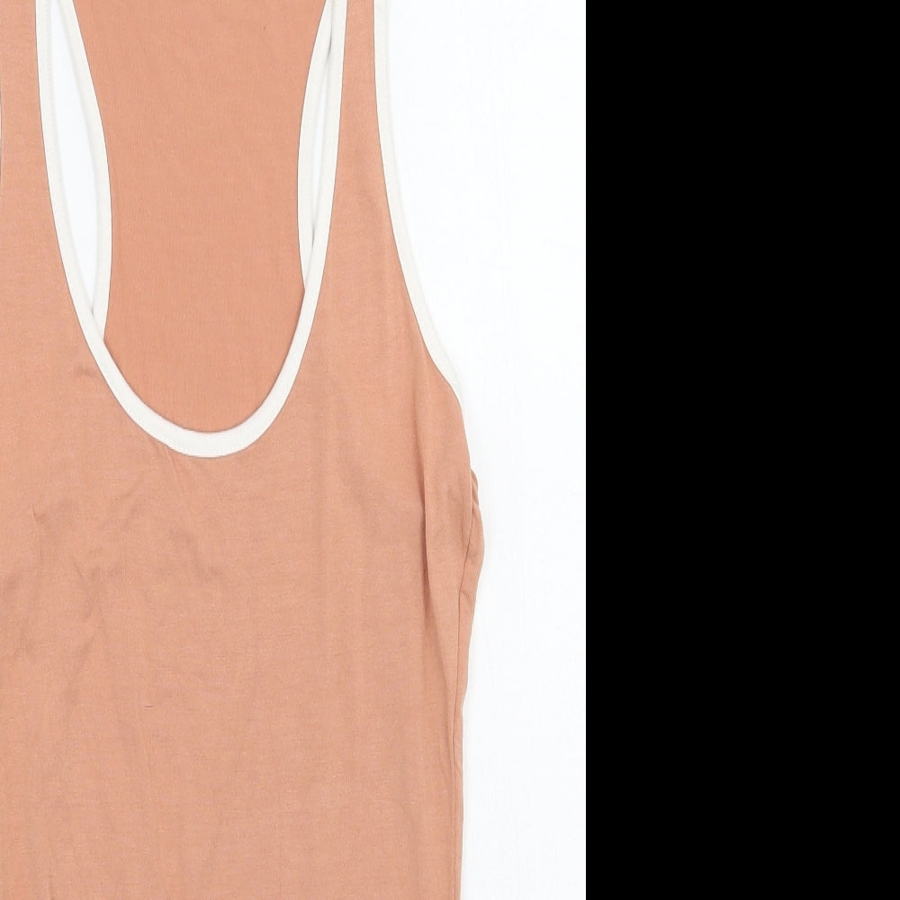 PRETTYLITTLETHING Womens Orange   Bodysuit One-Piece Size S