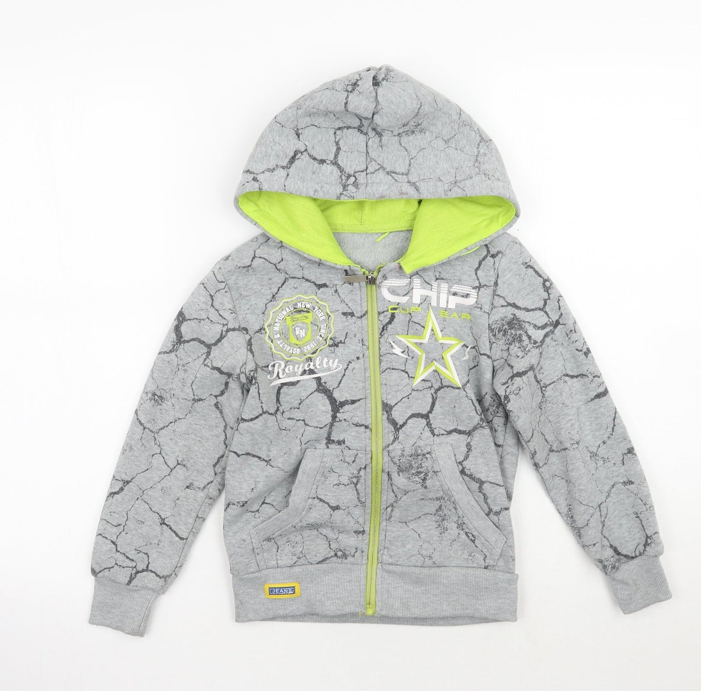 Chika chika Girls Grey Geometric  Jacket Coat Size 6 Years