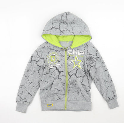 Chika chika Girls Grey Geometric  Jacket Coat Size 6 Years
