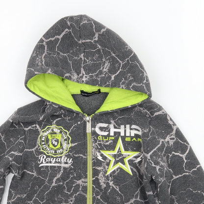 Chika chika Boys Grey Geometric  Jacket Coat Size 8 Years