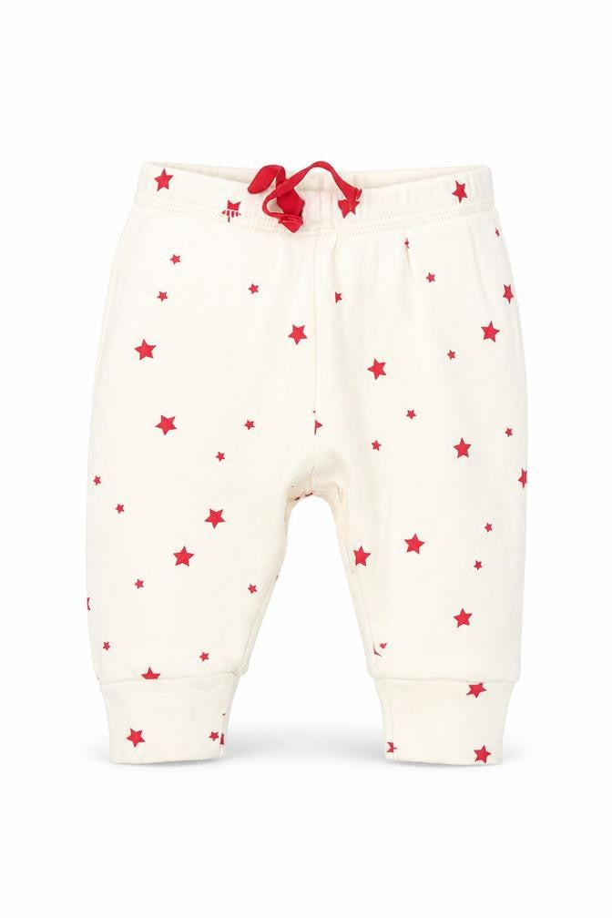 Front view of Gap Baby Ivory Geometric sweatpants, size 0-3, Months