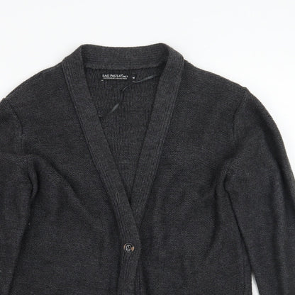 Sao Paulo Womens Grey   Cardigan Jumper Size M