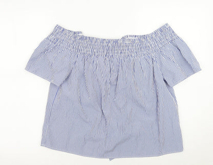 Womens UK Size 12 Dorothy Perkins Blue Basic Blouse