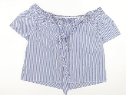 Womens UK Size 12 Dorothy Perkins Blue Basic Blouse