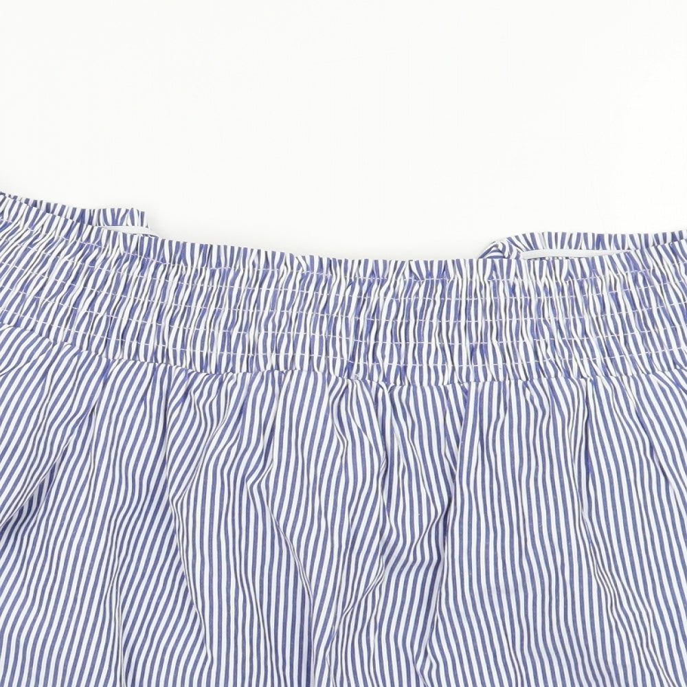 Womens UK Size 12 Dorothy Perkins Blue Basic Blouse