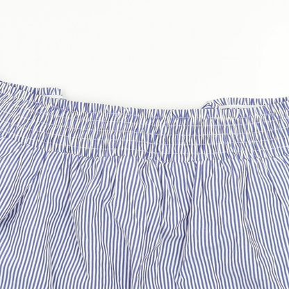 Womens UK Size 12 Dorothy Perkins Blue Basic Blouse
