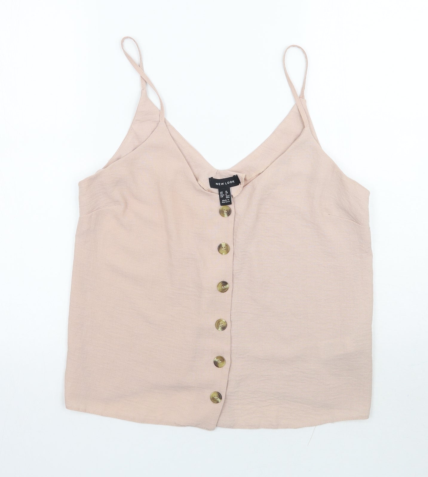 Womens UK Size 10 Newlook Pink Basic Tank
