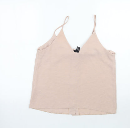 Womens UK Size 10 Newlook Pink Basic Tank