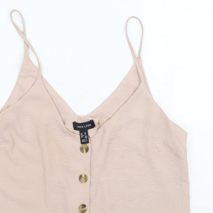 Womens UK Size 10 Newlook Pink Basic Tank