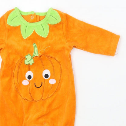 Hallow Scream Baby Orange   Babygrow One-Piece Size 0-3 Months