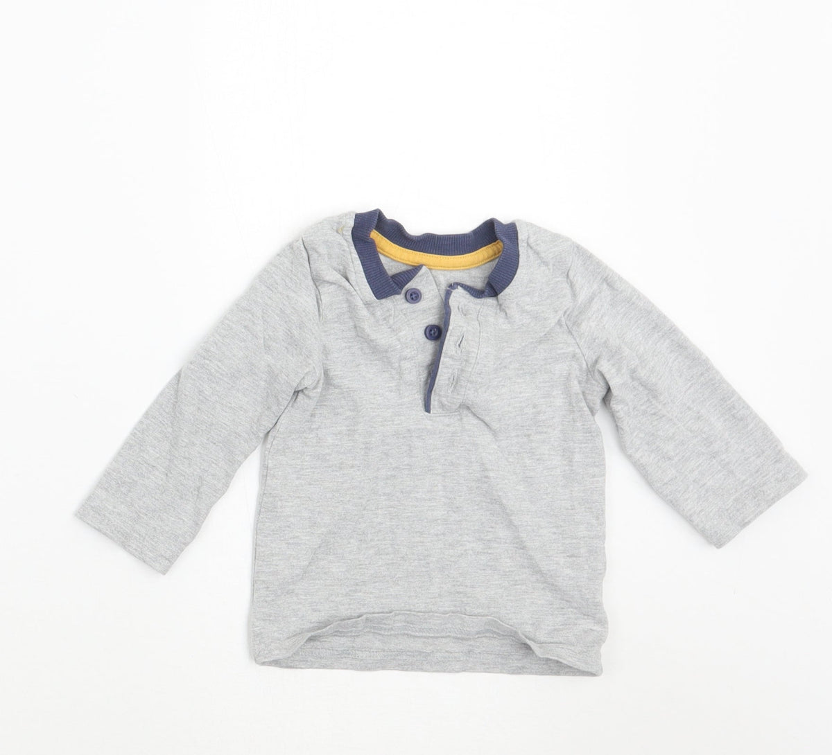 Front view of George boys’ grey basic t-shirt, size 6-9, months