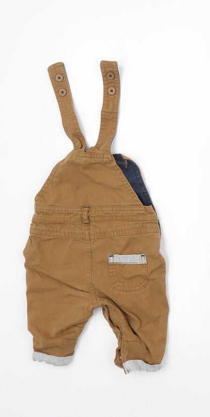NEXT Boys Brown   Dungaree One-Piece Size 0-3 Months