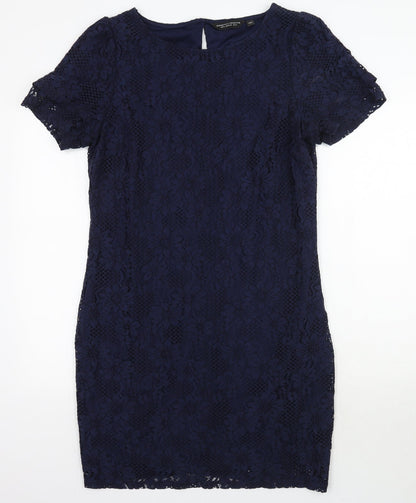 Dorothy Perkins Womens Blue Floral  A-Line  Size 14