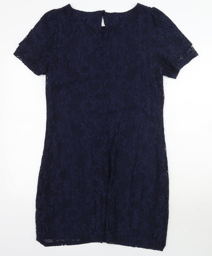 Dorothy Perkins Womens Blue Floral  A-Line  Size 14