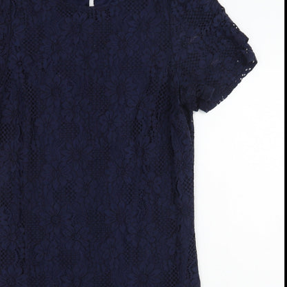 Dorothy Perkins Womens Blue Floral  A-Line  Size 14