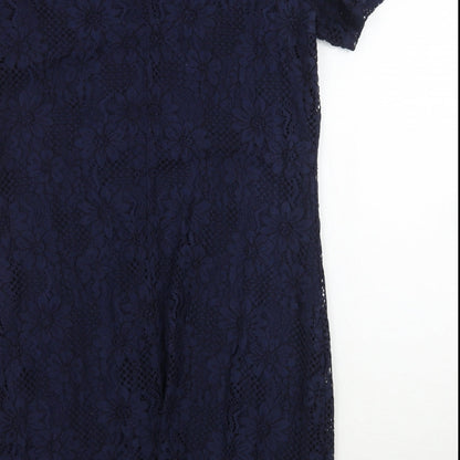 Dorothy Perkins Womens Blue Floral  A-Line  Size 14