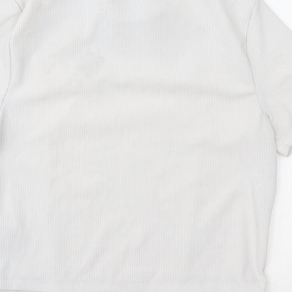 Womens UK Size 12 New Look White Basic Blouse