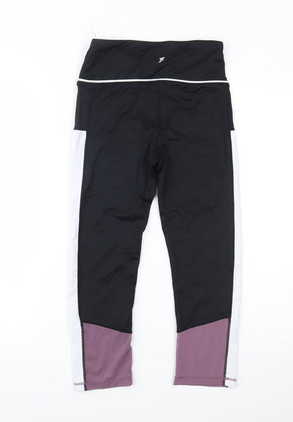 Primark Womens Black   Cropped Leggings Size 8 L19 in
