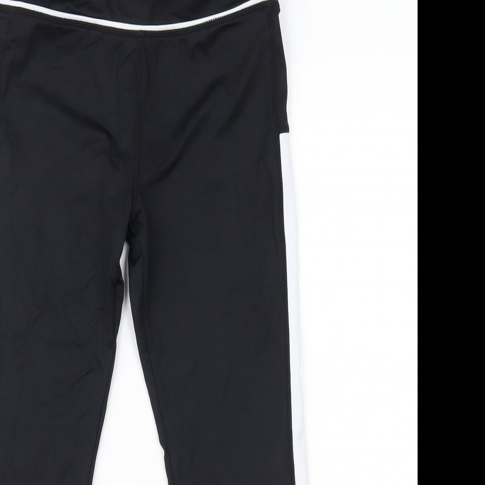 Primark Womens Black   Cropped Leggings Size 8 L19 in