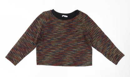 Womens UK Size 10 Glamorous Multicoloured Cropped Blouse